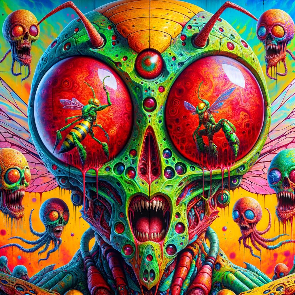 Psychedelic Alien Warlord with Eerie Undertones in a Fusion ...
