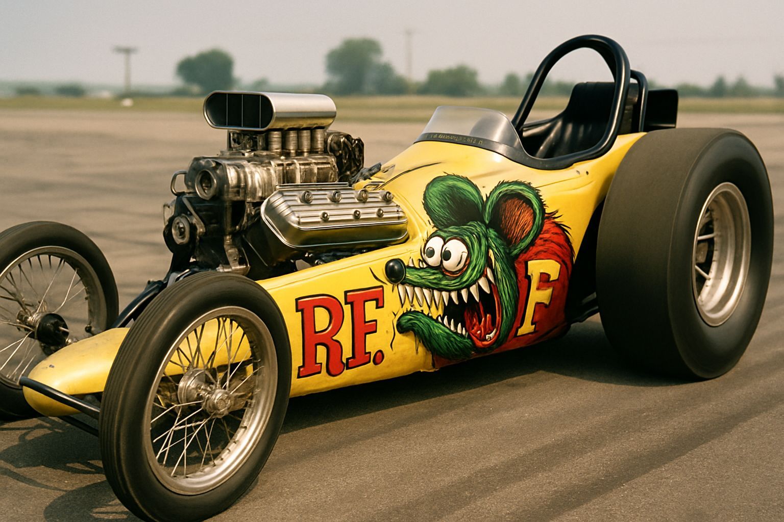 Rat Fink Dragster Car from 1972