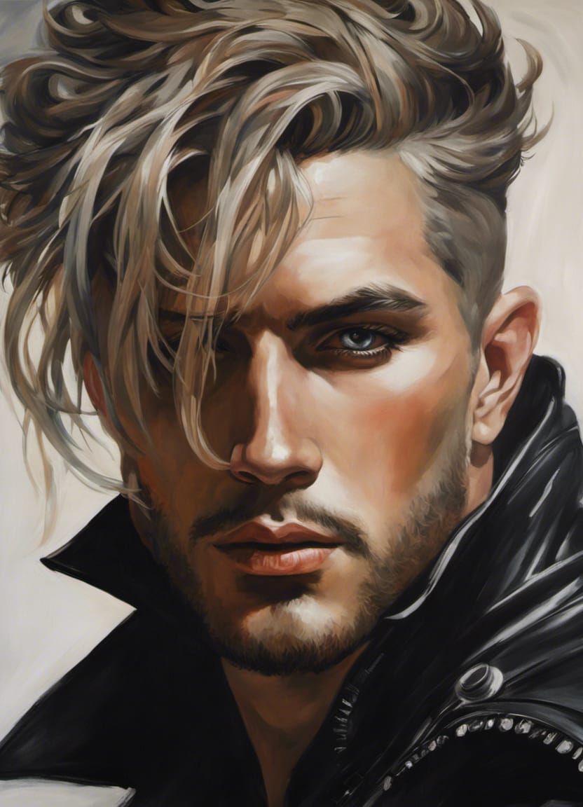 Detailed Oil Painting of a Gothic Man