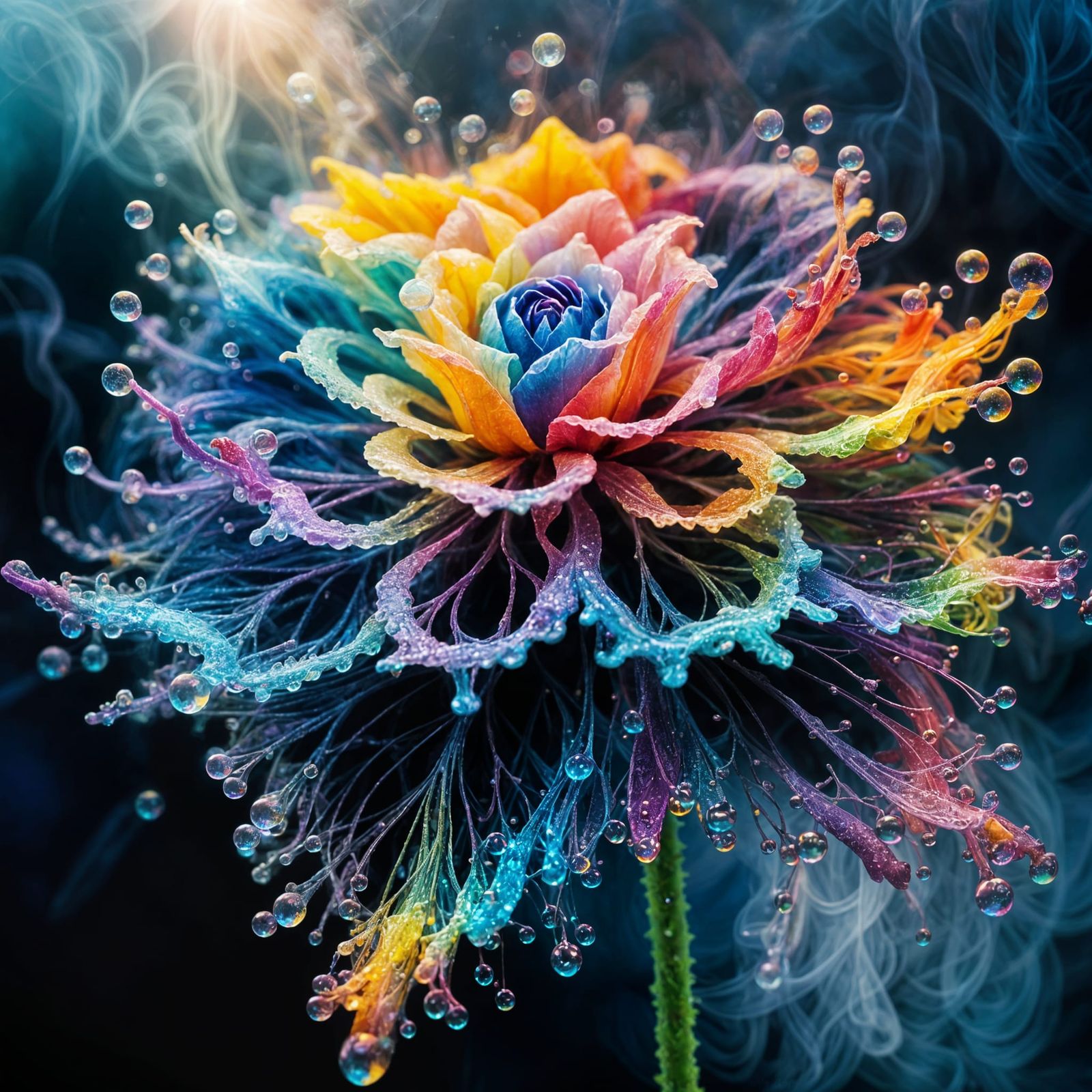 Rainbow flower