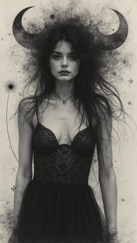 Celestial Dreamscapes in Photogram Black and White