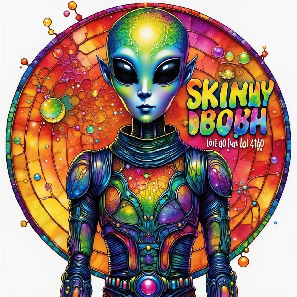 Skinny Bob Graphic T-Shirt Design with Slogan