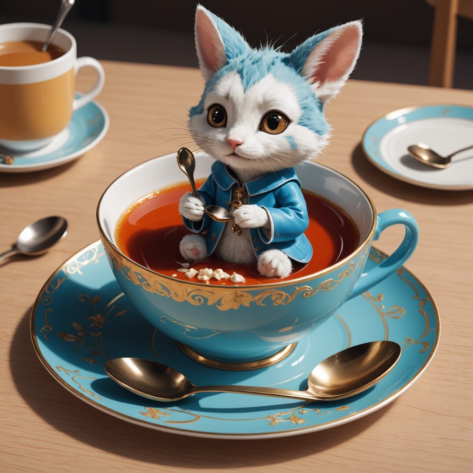 Furry Teacup Inspired by Surrealist Art