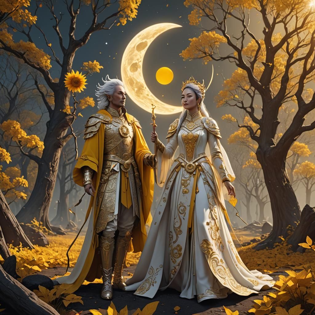 Lady Moon and Lord Sun in Love