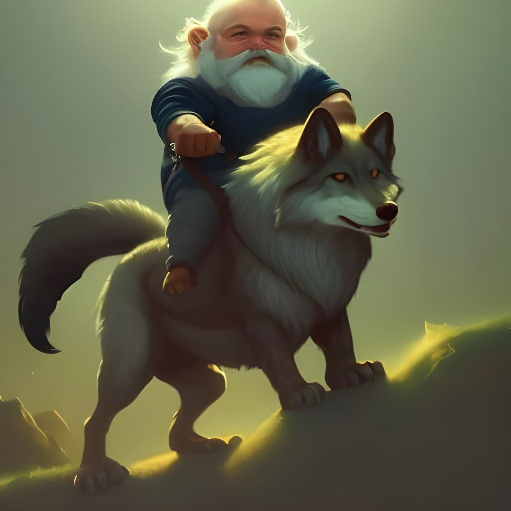 Gnome in forest, druid