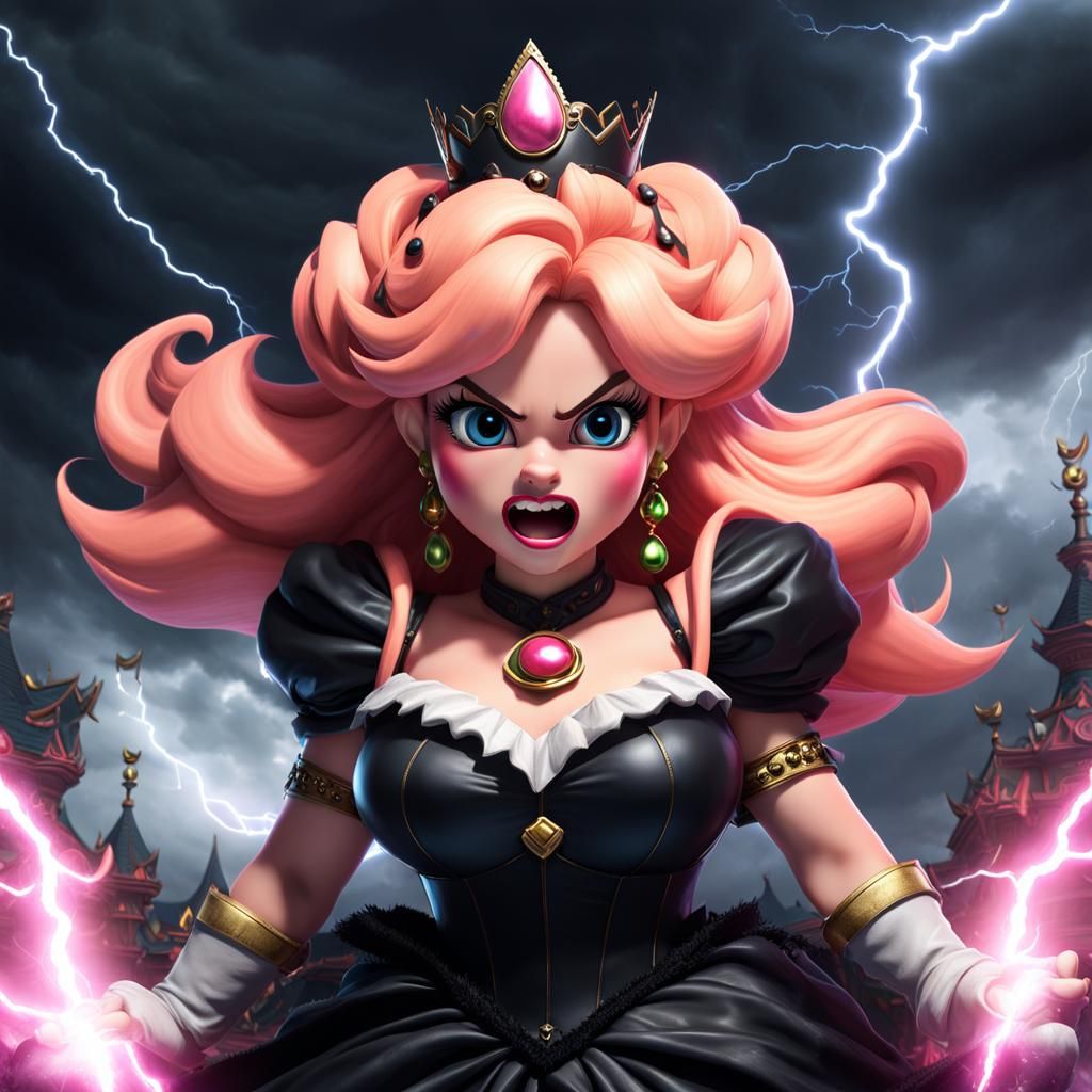 Ogre Princess Peach Dark Fantasy Portrait