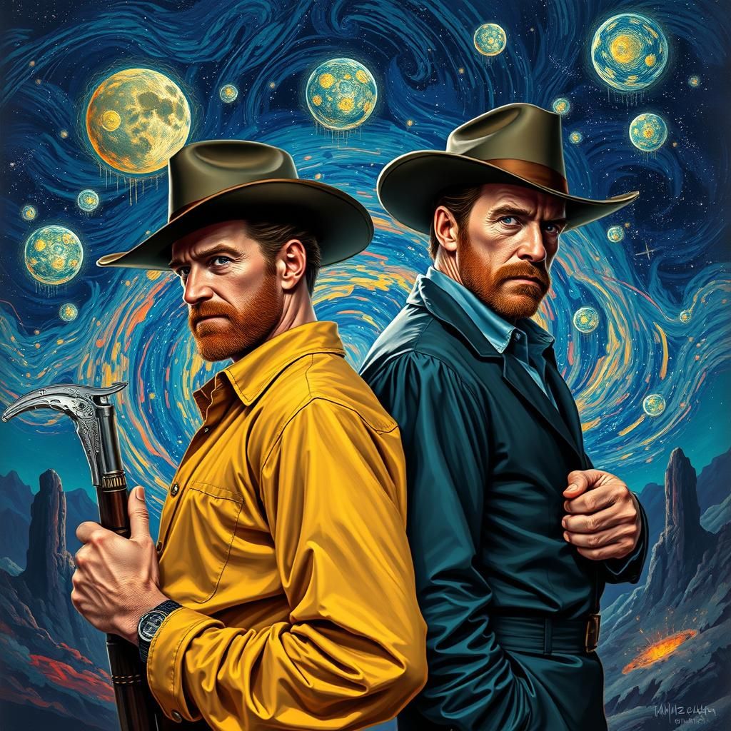 Schwarzenegger and Van Gogh Face Sci-Fi Vortex in Post-Impre...