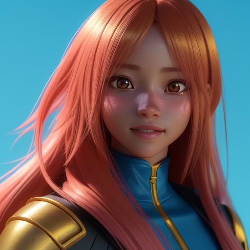 Asuna Yuuki 3D Anime Render in Pixar Style