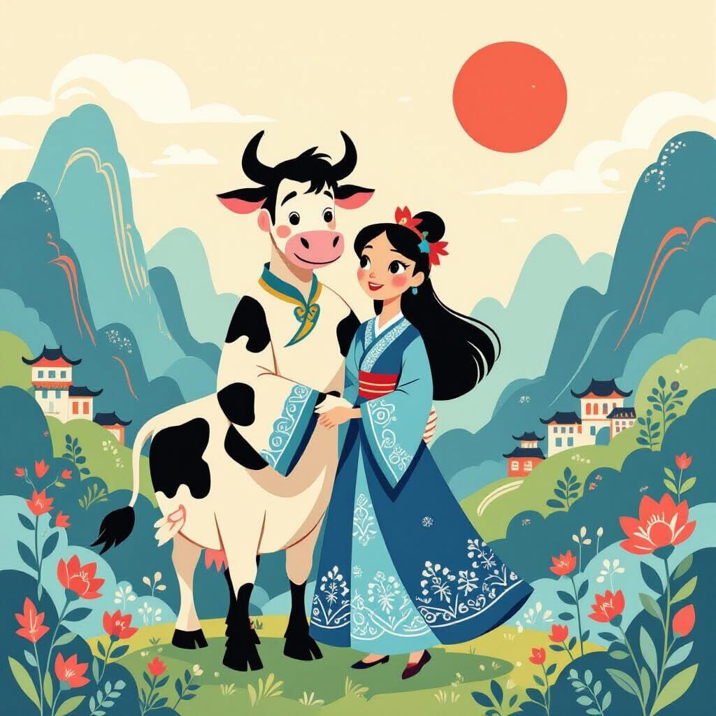 Cowherd and Weaver Girl: Disney-esque Folk Tale