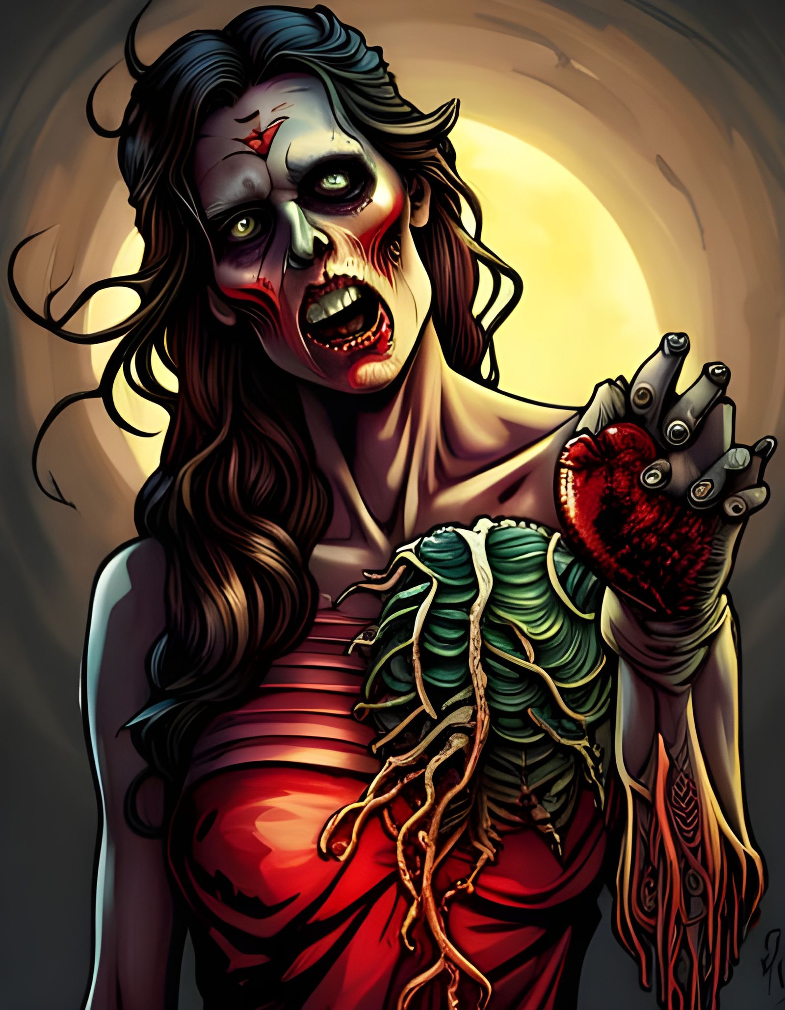 Deadly Zombie Necromancer with Heart: Hyperrealistic Horror ...