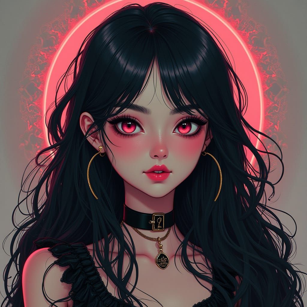 Bratz-Inspired Girl in Digital Art Style