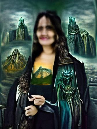 Mona Lisa Meets Minas Morgul Digital Art
