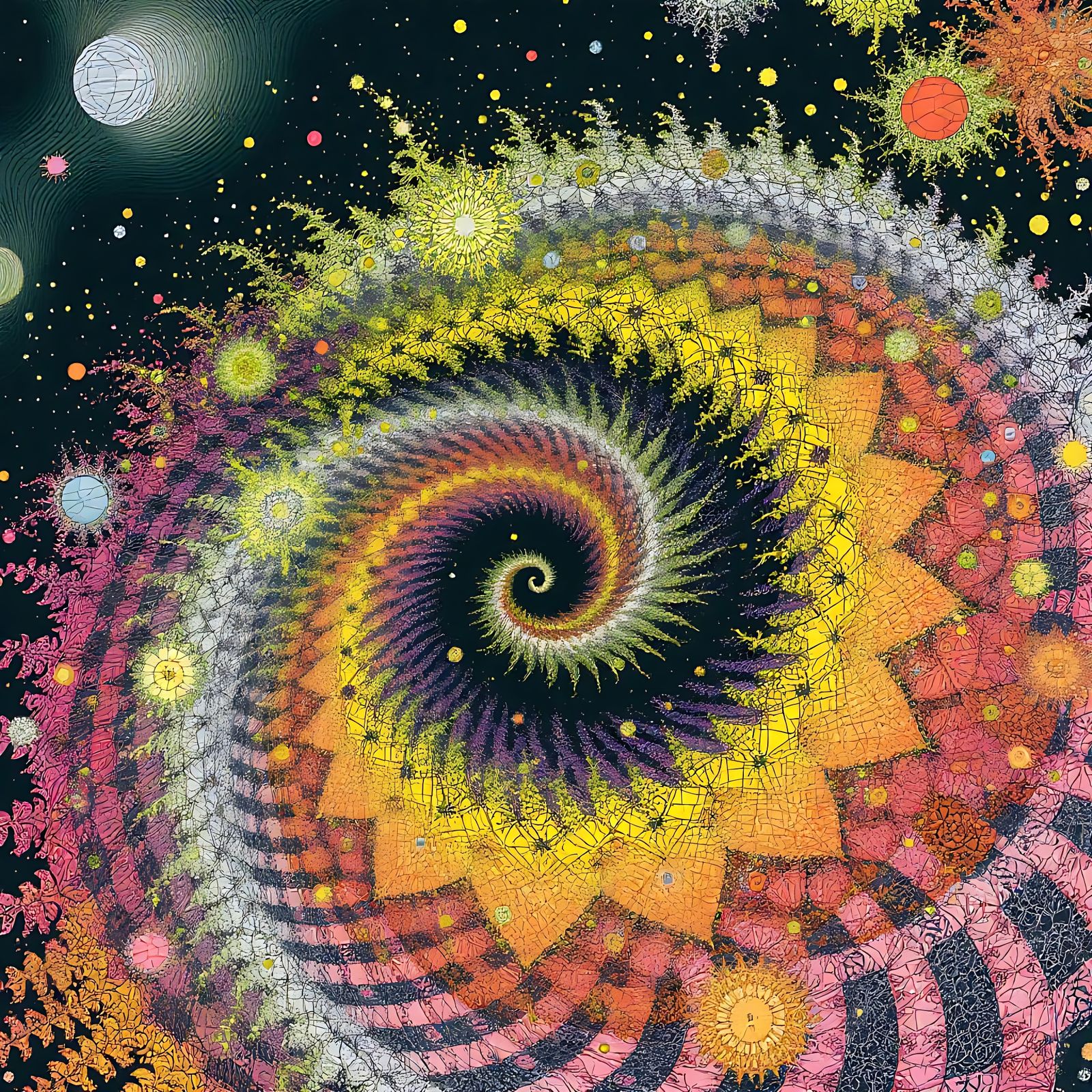 Dreamlike Wolf Waves in Geometric Fractals