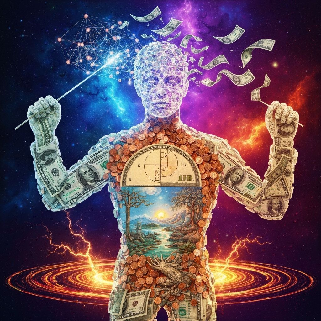 Ethereal Conductor of Money Manifests Musical Notes