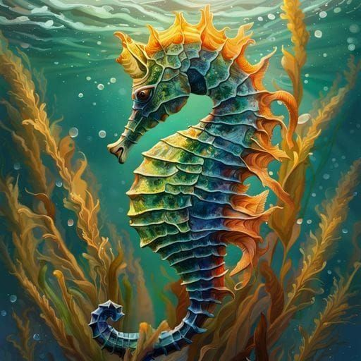 Bright Yellow Seaweed: An AI Generated Image