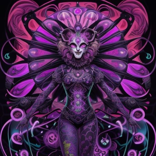 Twisted Carnival Lion with Hallucinatory Aura