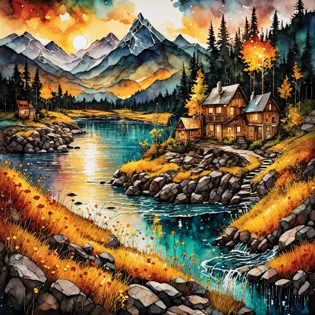 surrealistic landscape, interconnectedness of humans to the ...