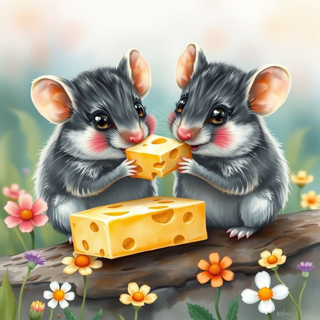 Ben and Bella sharing Cheese