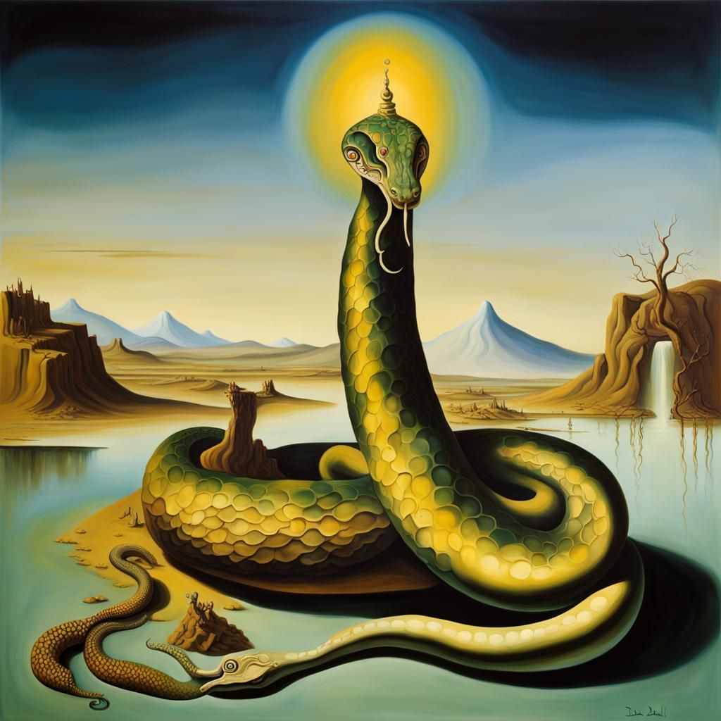 Pachamama Anaconda in a Surrealist Style