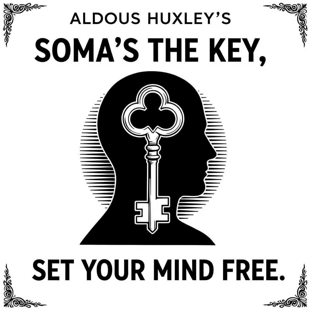 Brave New World Propaganda Poster: Soma is Key