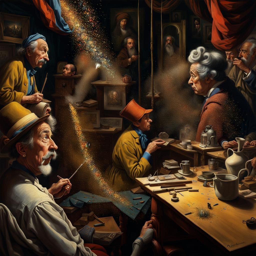 Abstract Rock Singers in Surrealist Style