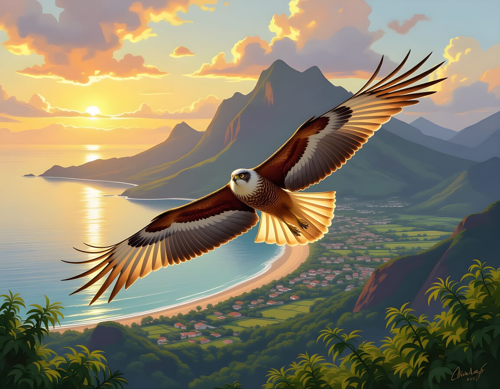 Maillard's Harrier Gliding Over Réunion Island