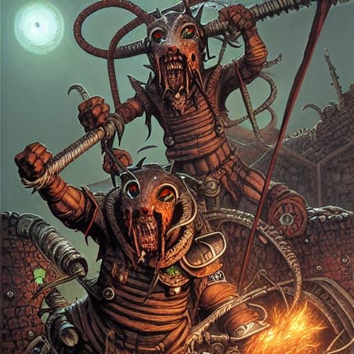 Skaven Ratman in Dark Fantasy Art Style