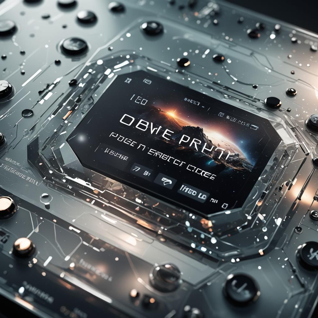 Sleek Futuristic Mobile App UI in Crystal