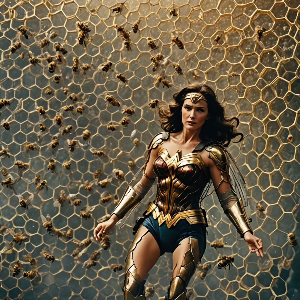 Wonder Woman Captured by the Queen Bee
