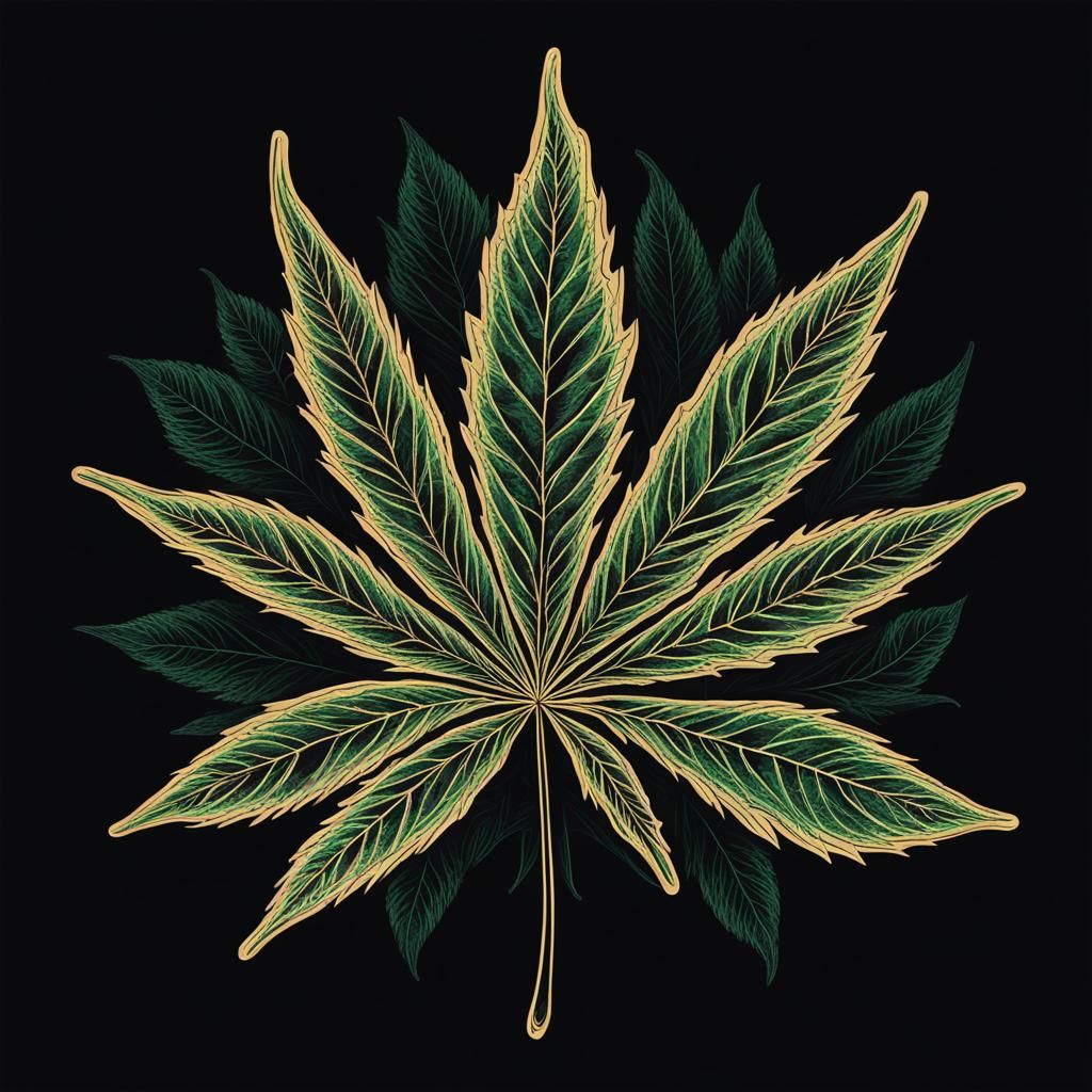 Cannabis leaf..
