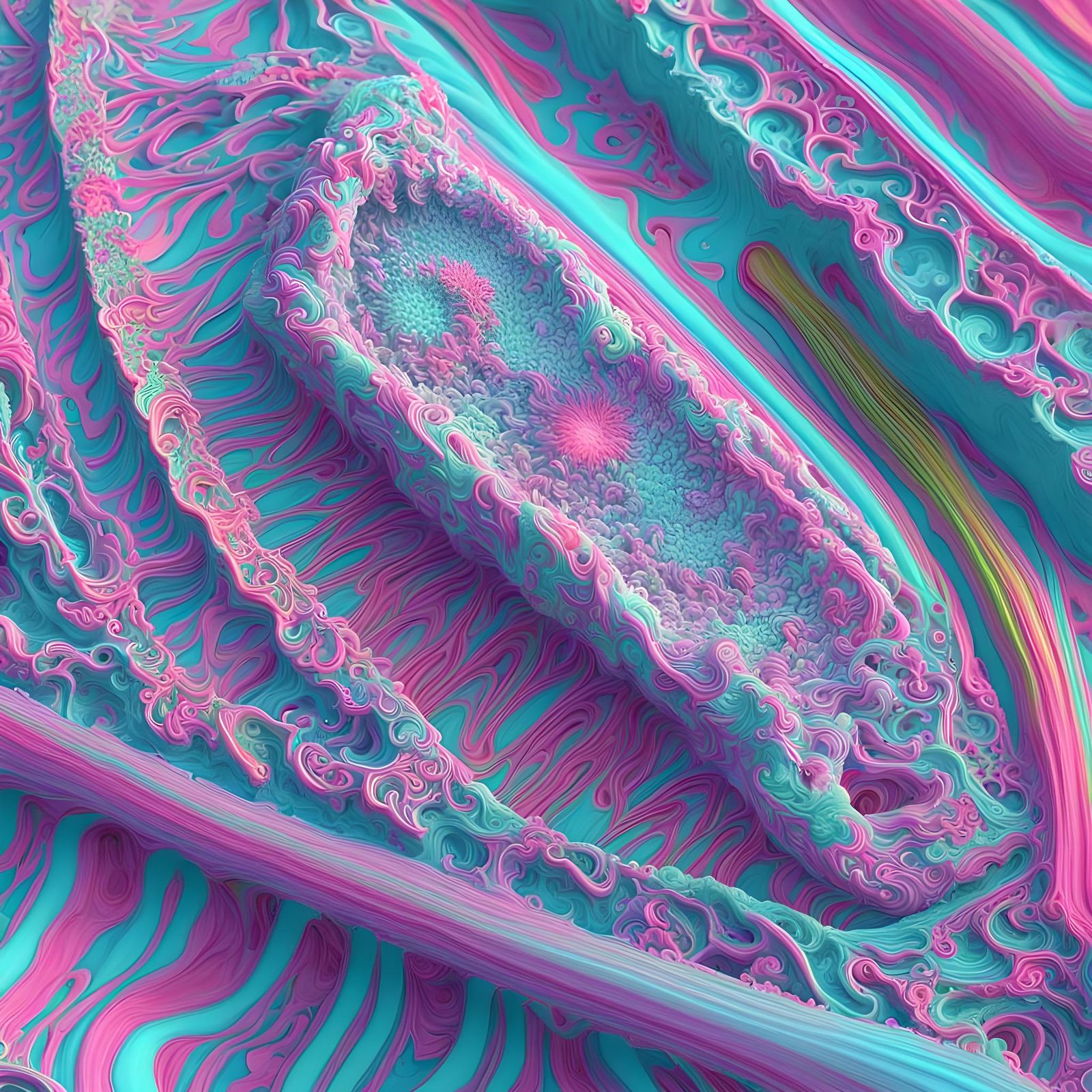 Psychedelic Zebrahamster in Holographic Futuristic Design