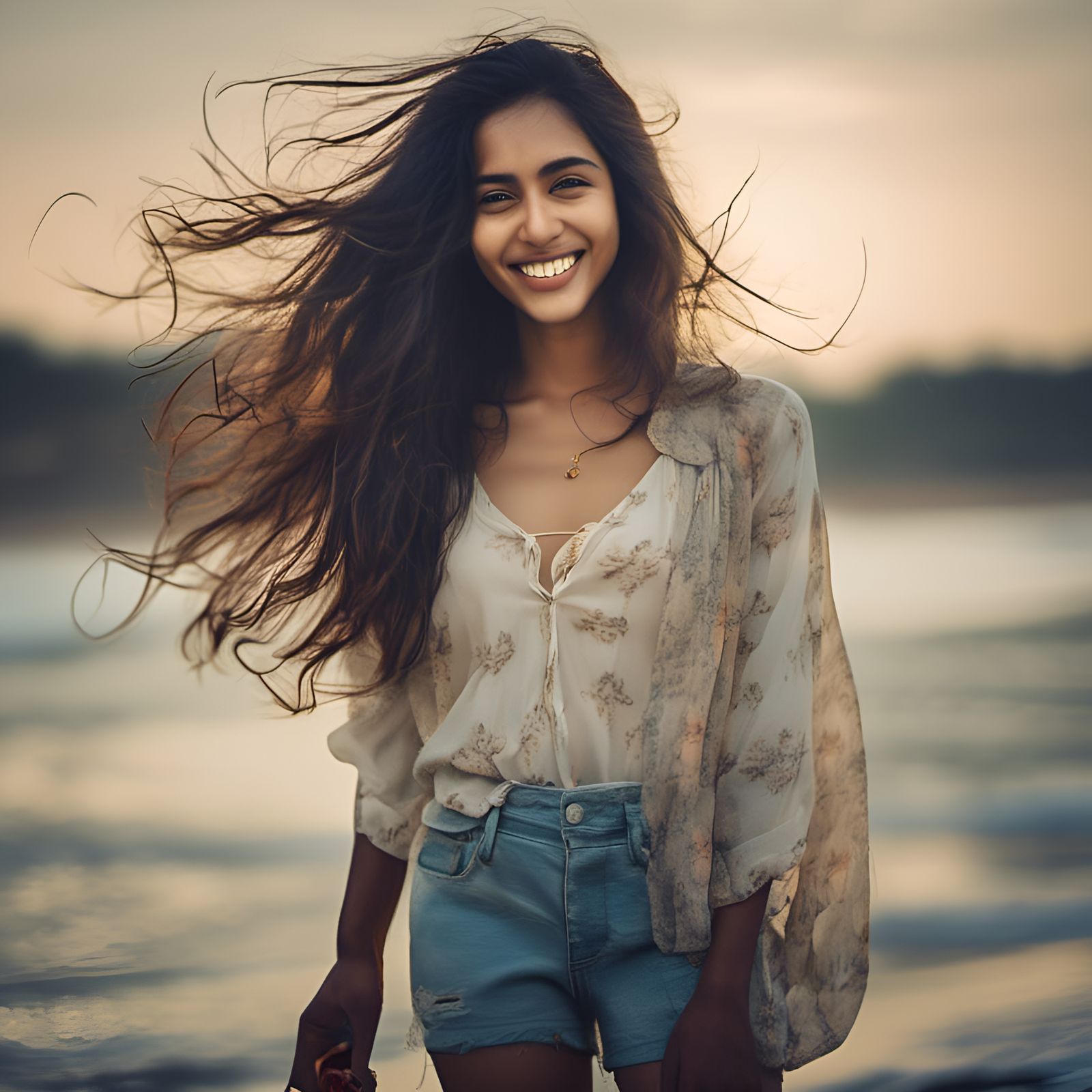 Smiling New Delhi Woman Glamour Shot