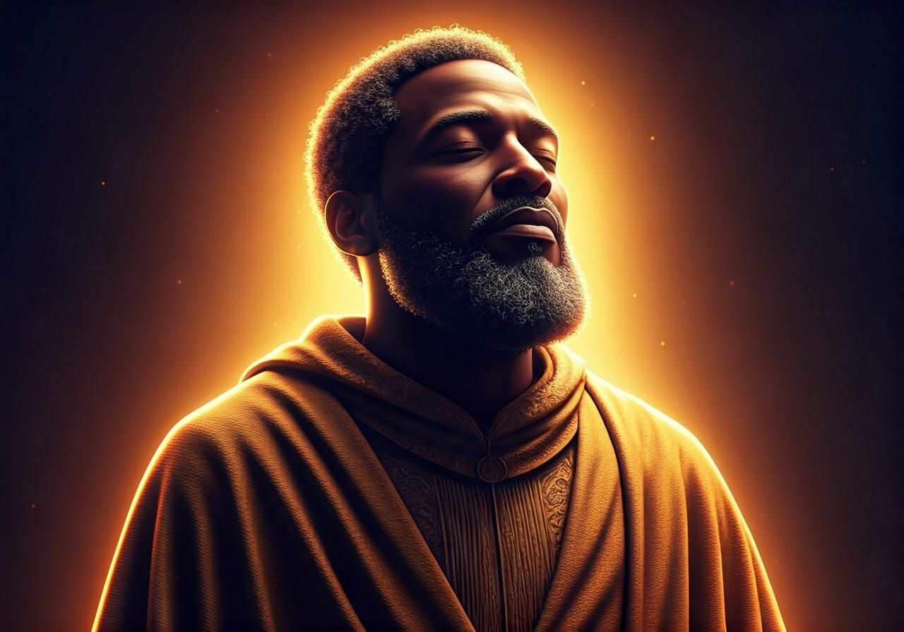 Majestic Worship Leader in Golden Light