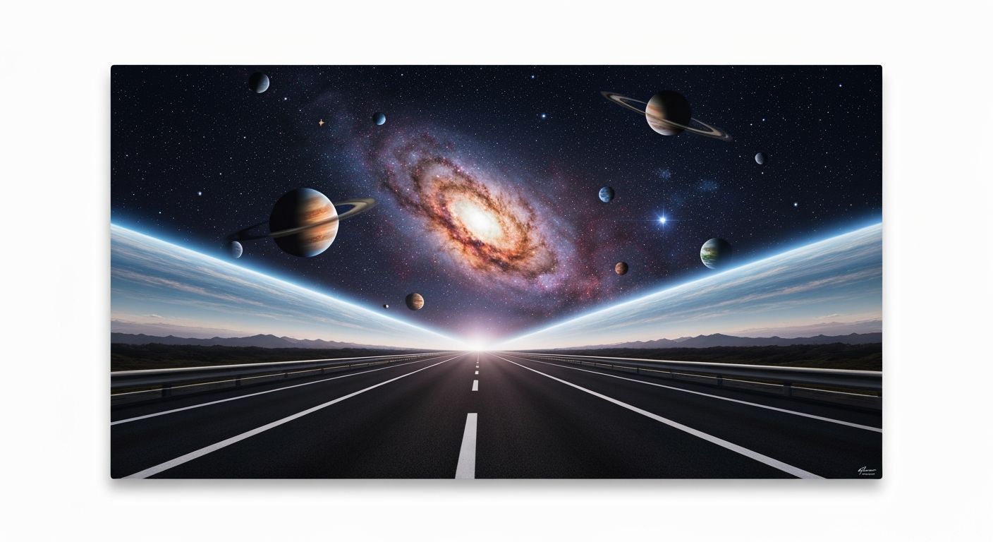 Futuristic Technicolor Galaxy in 8k