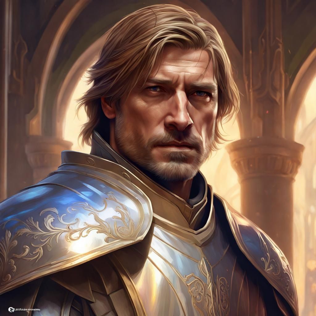 Jaime Lannister as Arthurian Knight: Detailed Portrait
