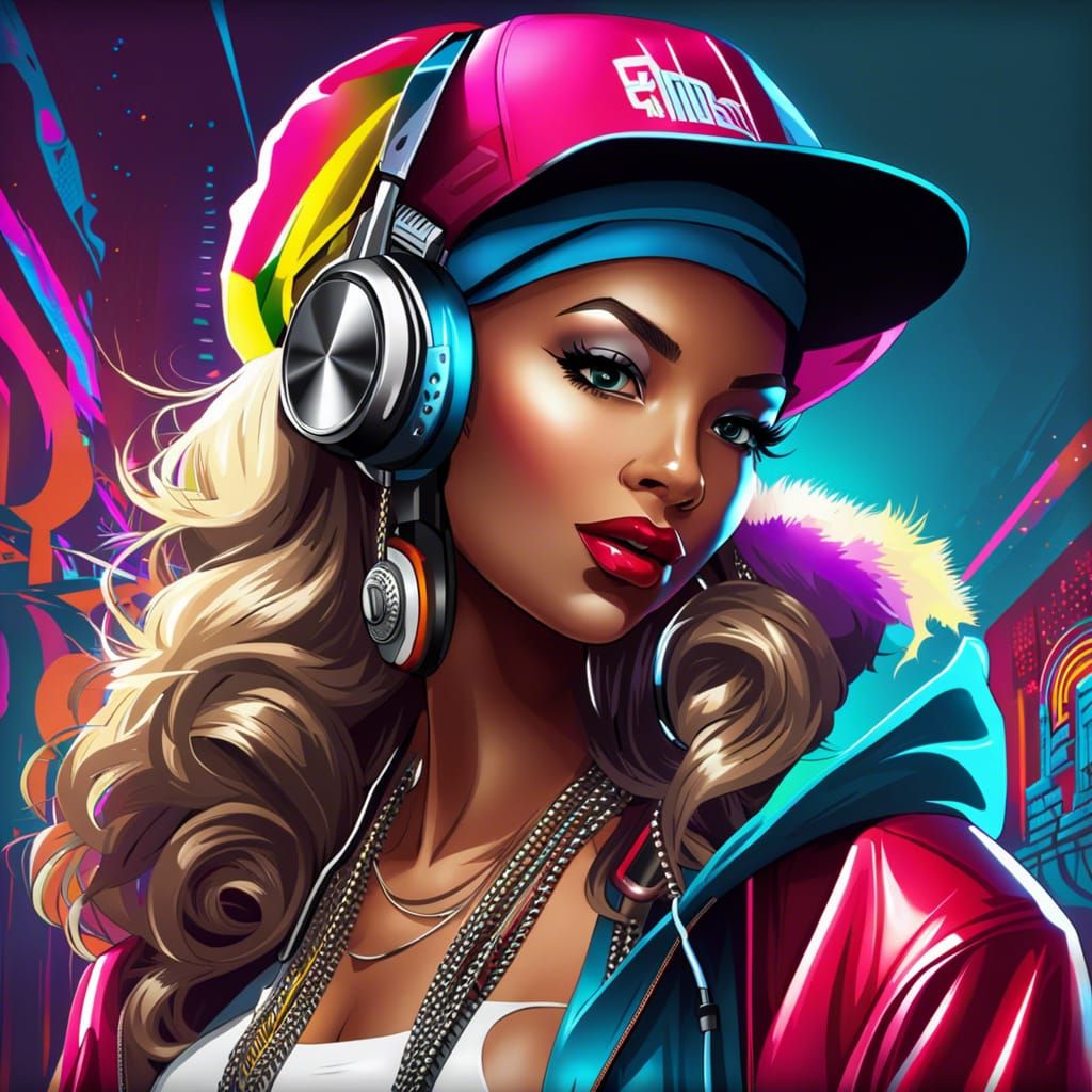 Dynamic Hip Hop Party Scene with Music and Dance