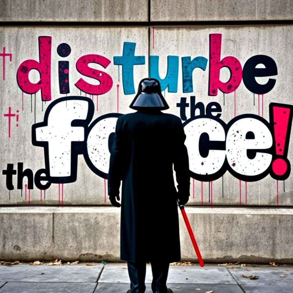 Darth Vader Graffiti Art in Urban Style