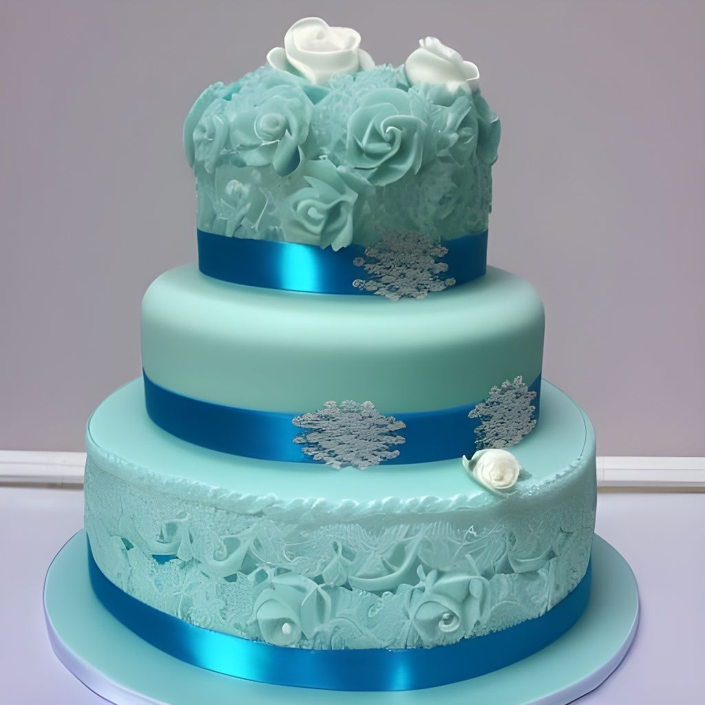 A delectable Tiffany Blue cake
