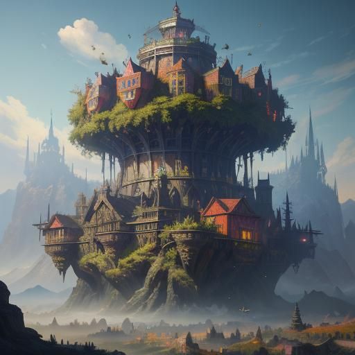 Baskets of Vegetables: Detailed Fantasy Concept Art