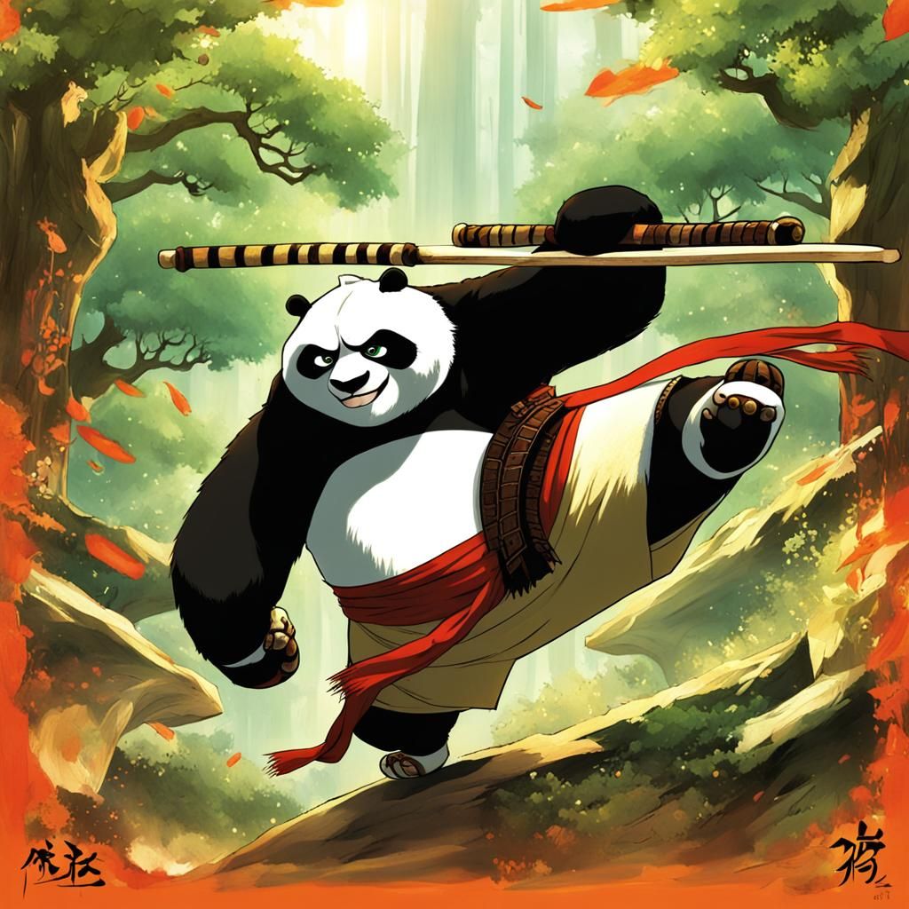 Kung Fu Panda in Anime Style