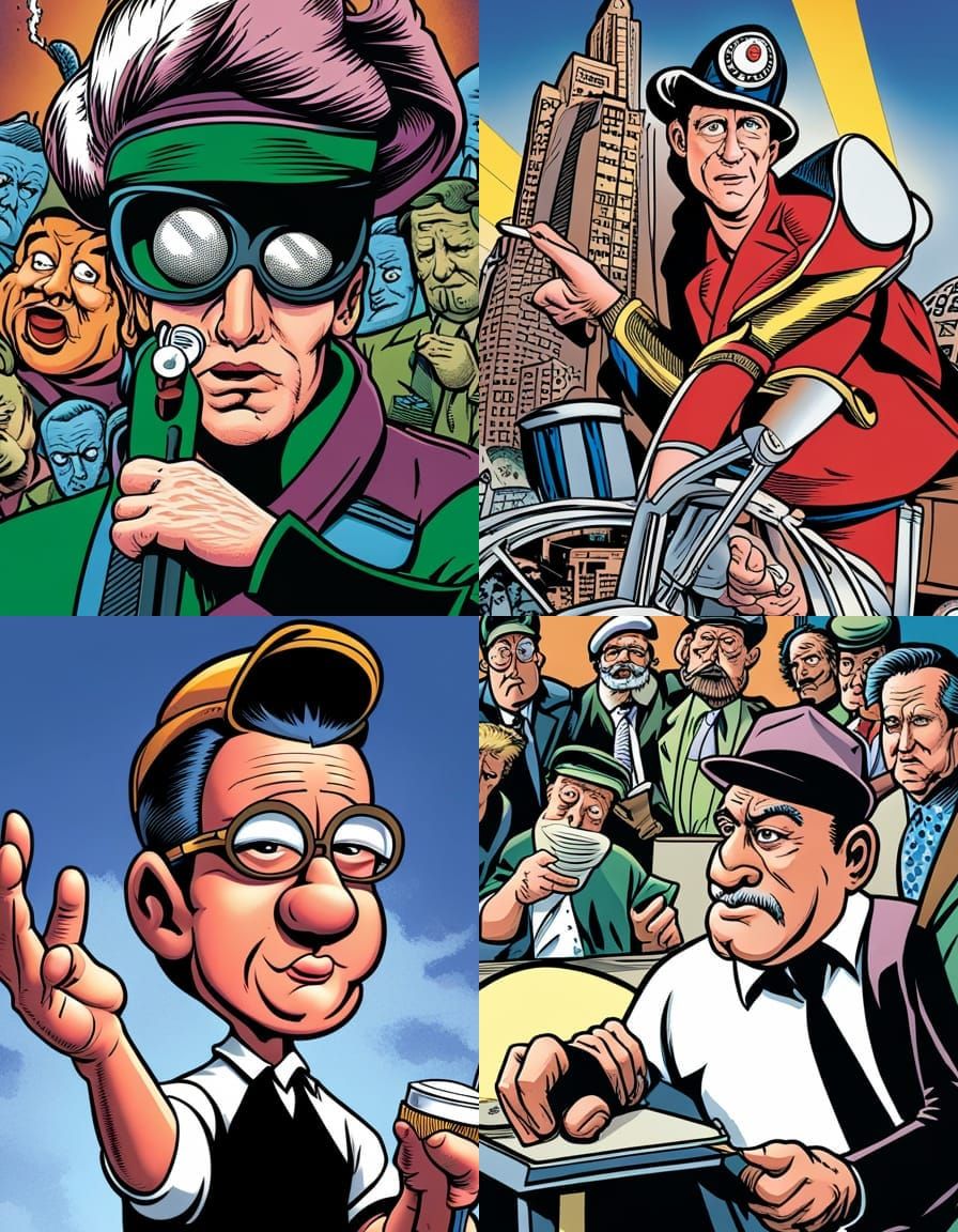 Distinctive Comic Book Style Portrait