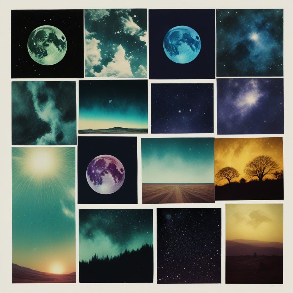 Cosmic Impressionist Monoprint Masterpiece