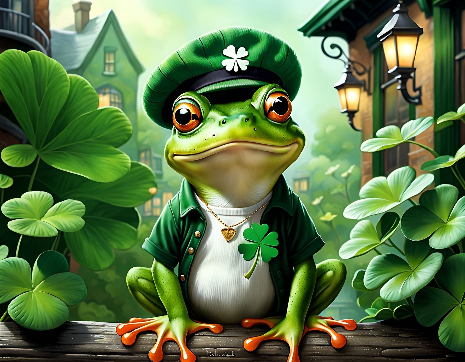 Frog Celebrates St. Patrick's Day: A Whimsical Illustration