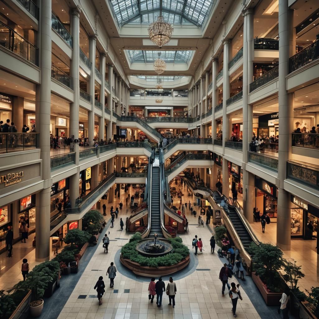 Hyperrealistic Mall Interior in High Definition