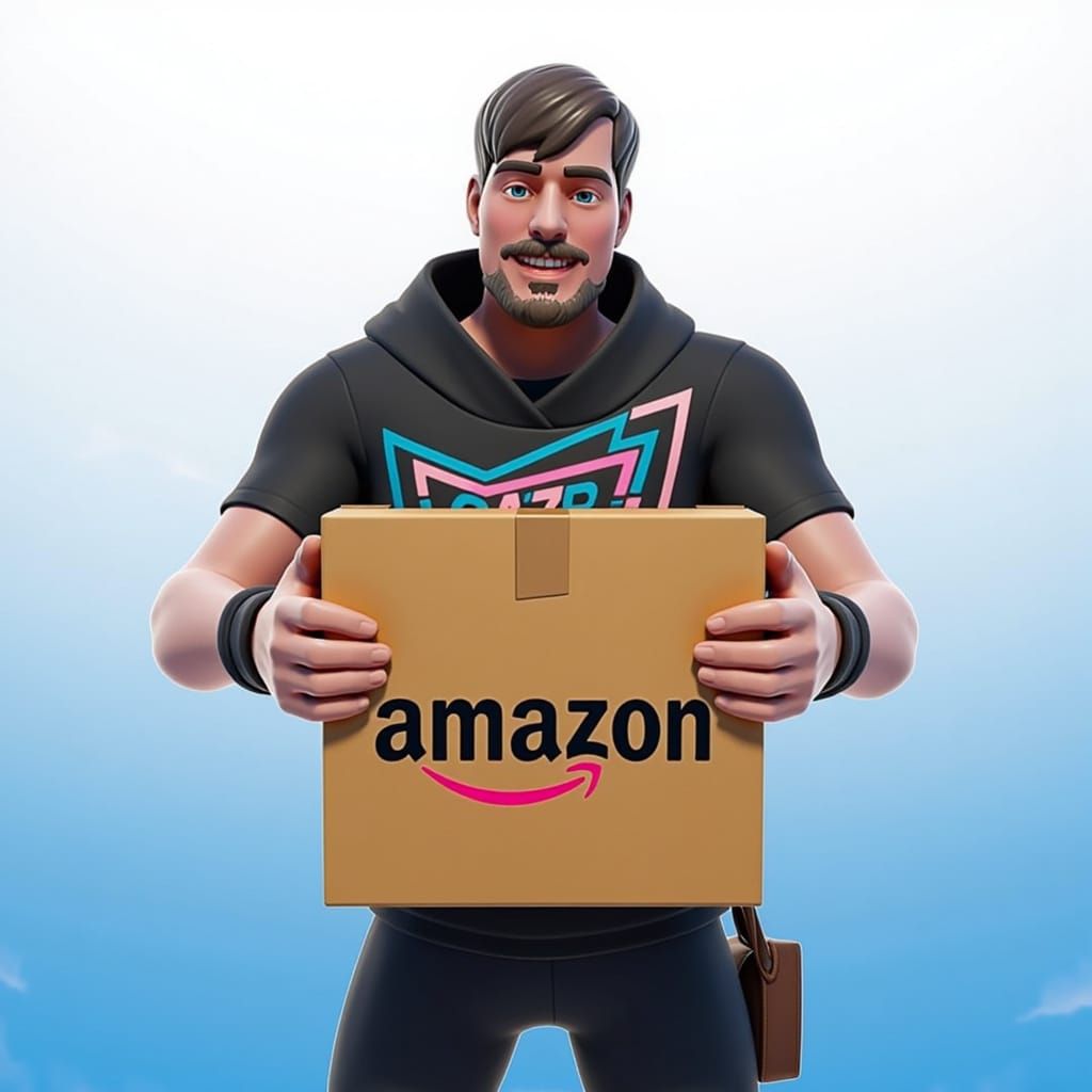 MrBeast in Bold Fortnite Style