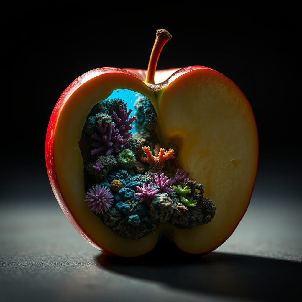Apple Core Coral Reef: Cinematic Macro Photography