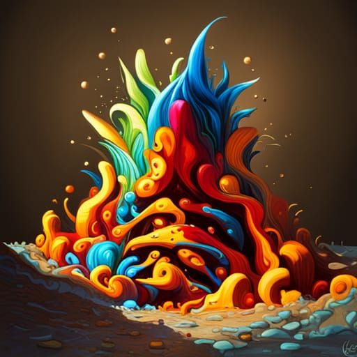 Graffiti Art in Splash Art Style