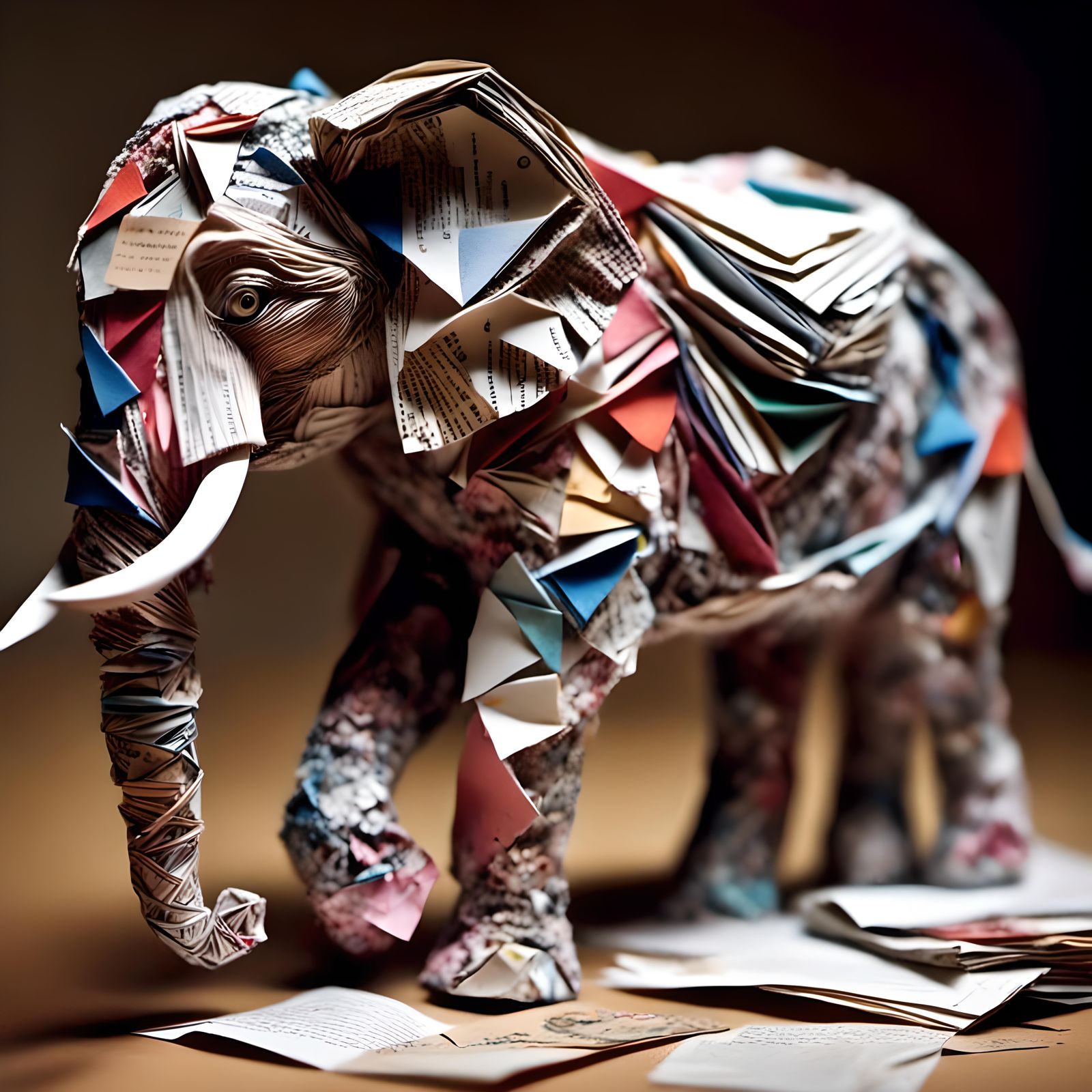 Newspaper elephant