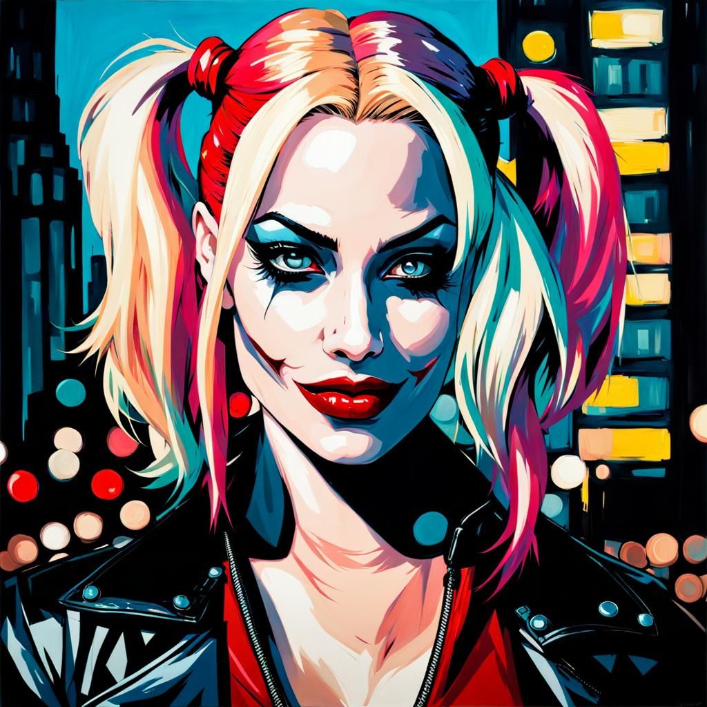 Harley Quinn in Funky Gotham City Style