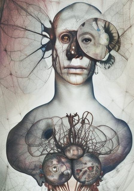 Surreal Dreamscape with Ethereal Figures